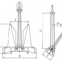 HHP(HY-14) Stockless Anchor