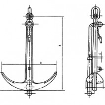 GB545-96 Admiralty Anchor