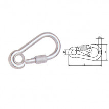 Snap Hook With Eyelet And Screw,Zinc Plated