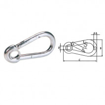 Snap Hook With Eyelet,Zinc Plated